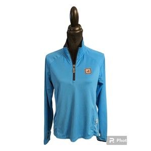 Sperry Top Sider Women's Sz Medium Quarter 1/4 Zip Long Sleeve Blue Pullover